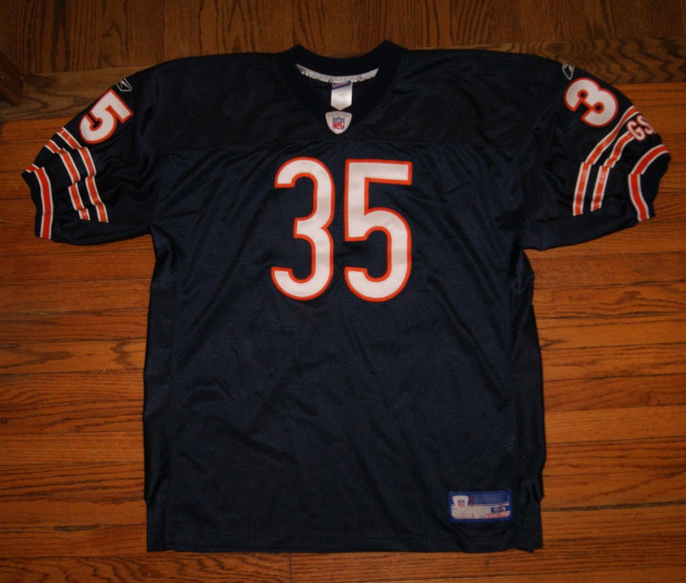 ANTHONY THOMAS #35 RETRO CHICAGO BEARS Blue REEBOK JERSEY 2XL Stitched Sewn #s